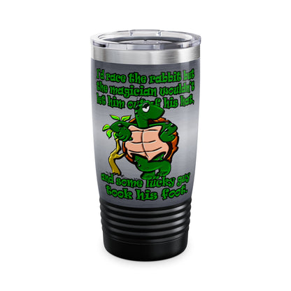 turtle race - Ringneck Tumbler, 20oz (brushed nickel)