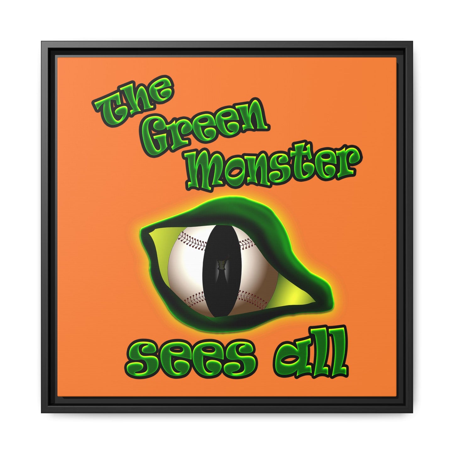 green monster - framed canvas art (crusta)