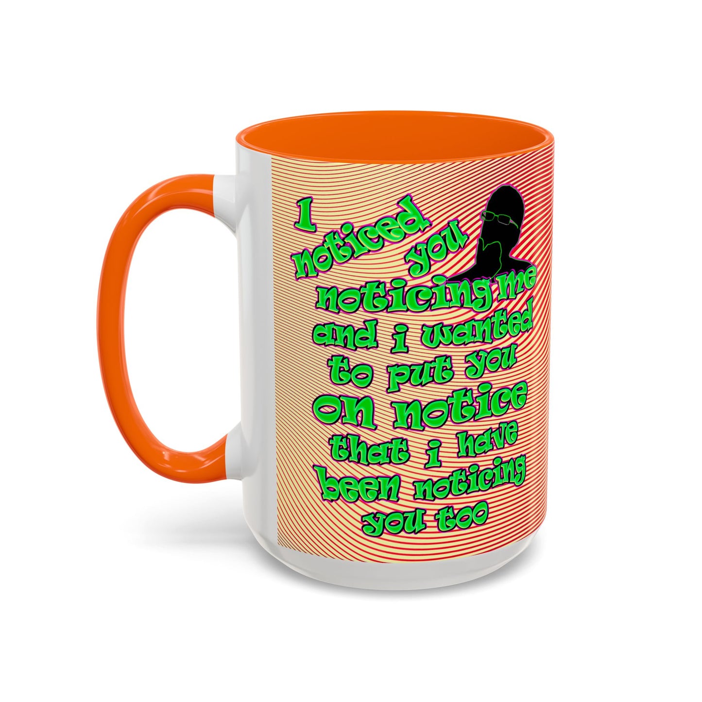 noticed you noticing - Accent Mug (yellow-orange wave)