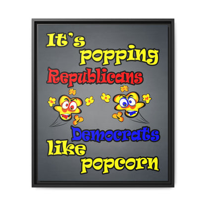 popping like popcorn - framed canvas art (grey-light grey)