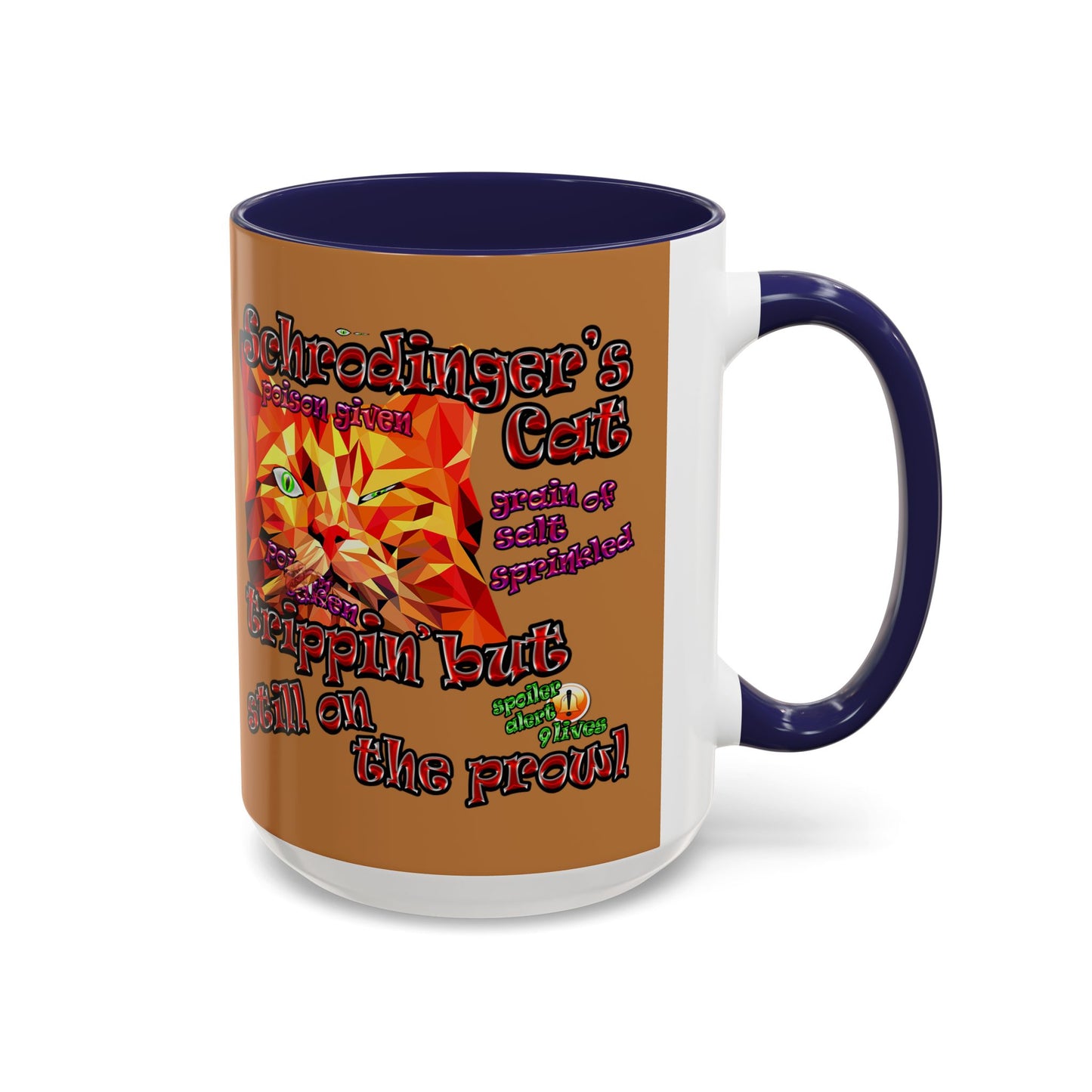 schrodinger's cat - Accent Mug (light brown)