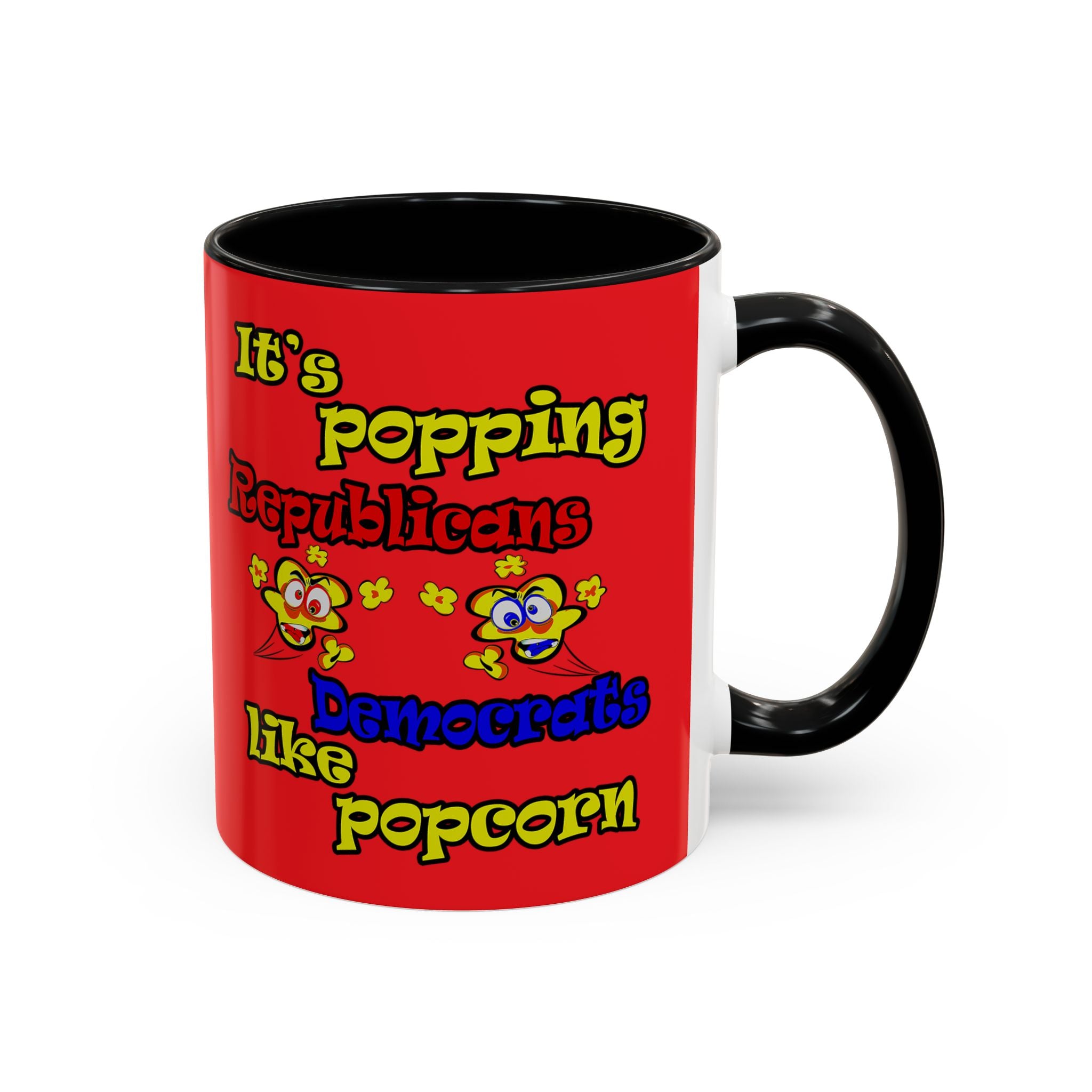 popping like popcorn - Accent Mug (red)