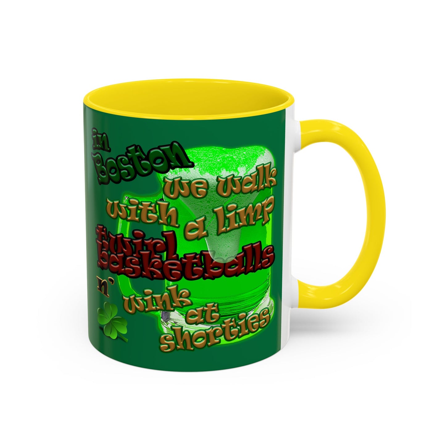 celtics logo - Accent Mug (dark green)