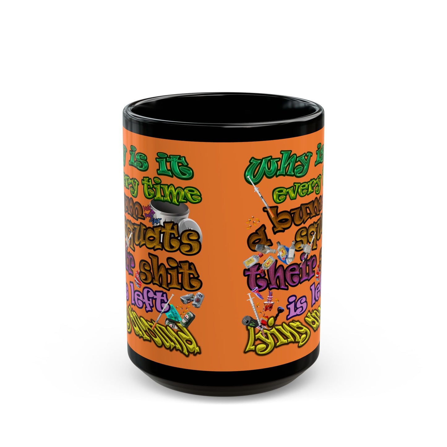 the bum's shit - Black Mug (crusta)