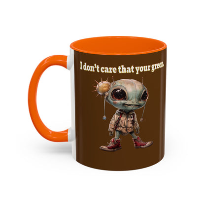 I don't care that your grey - Accent Mug (brown)