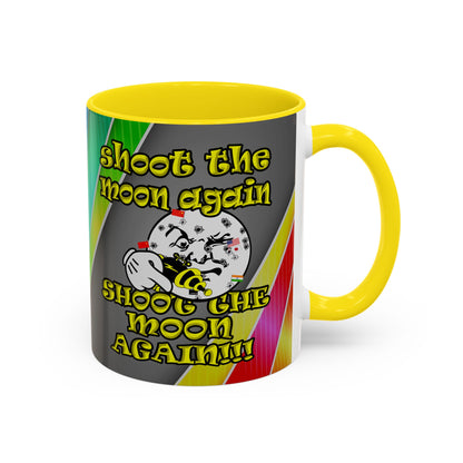 shoot the moon again - Accent Mug (rainbow split)