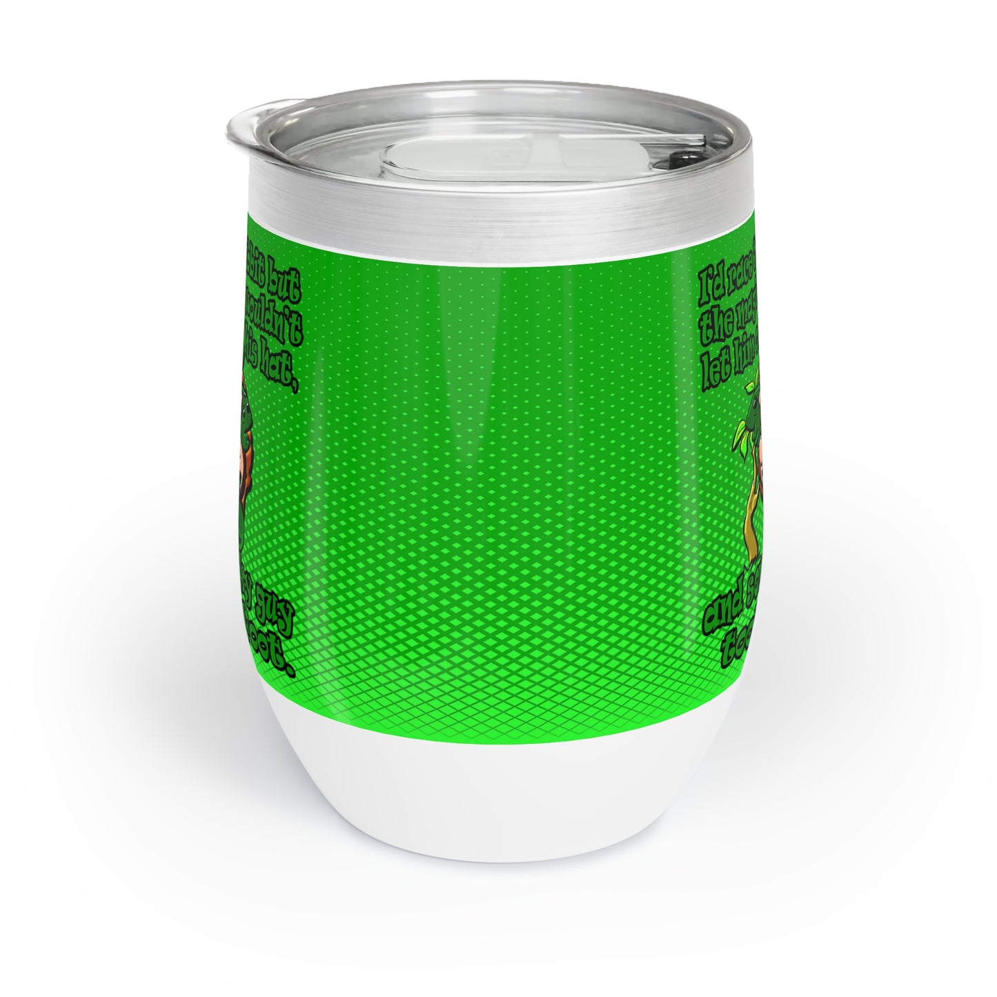 turtle race - Chill Wine Tumbler (logo green)