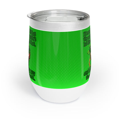 turtle race - Chill Wine Tumbler (logo green)