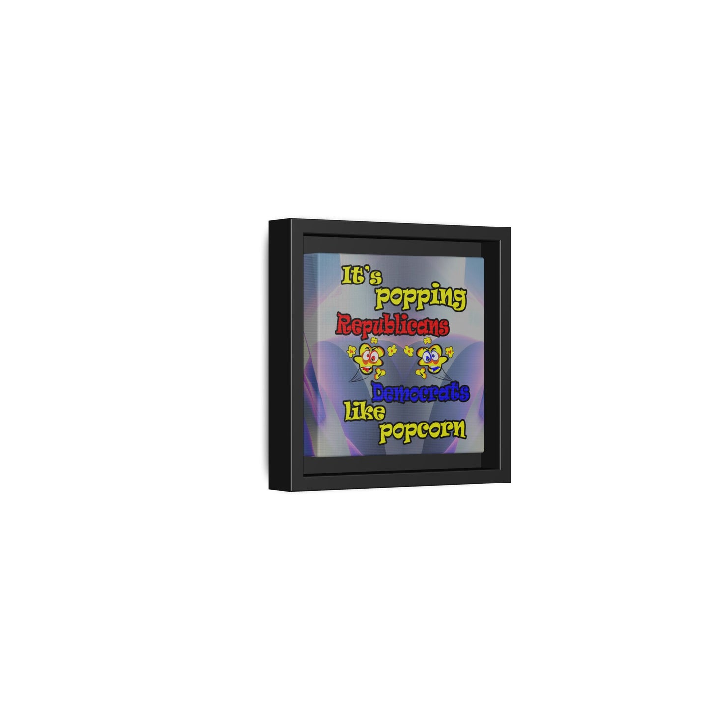 popping like popcorn - framed canvas art (grey-pink wave)