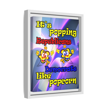 popping like popcorn - framed canvas art (grey-pink wave)