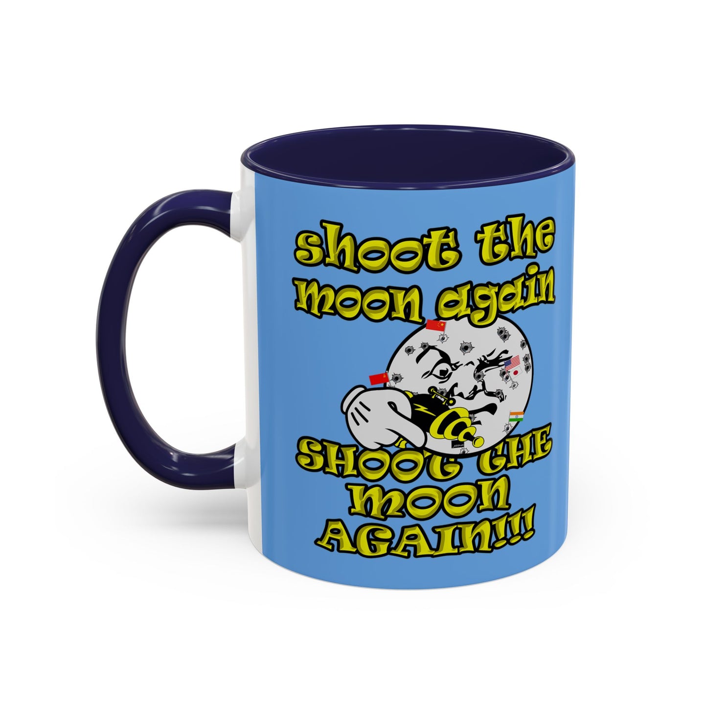 shoot the moon again - Accent Mug (light blue)