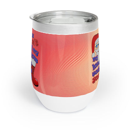 santa's shoes - Chill Wine Tumbler (yellow-orange wave)