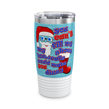 santa's shoes - Ringneck Tumbler, 20oz (faded blue)
