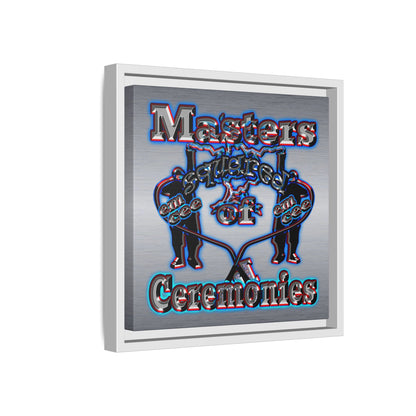 em cee squared - framed canvas art (brushed nickel)