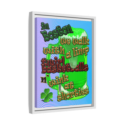celtics logo - framed canvas art (light blue-purple wave)