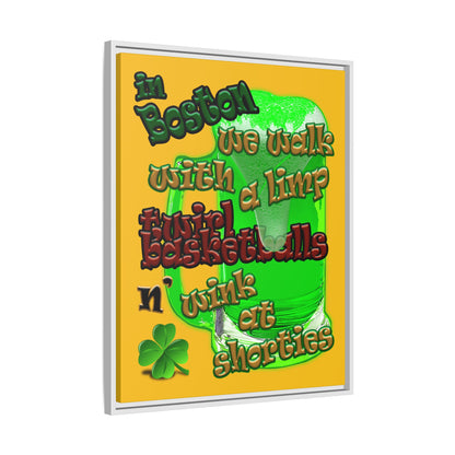 celtics logo - framed canvas art (yellow)