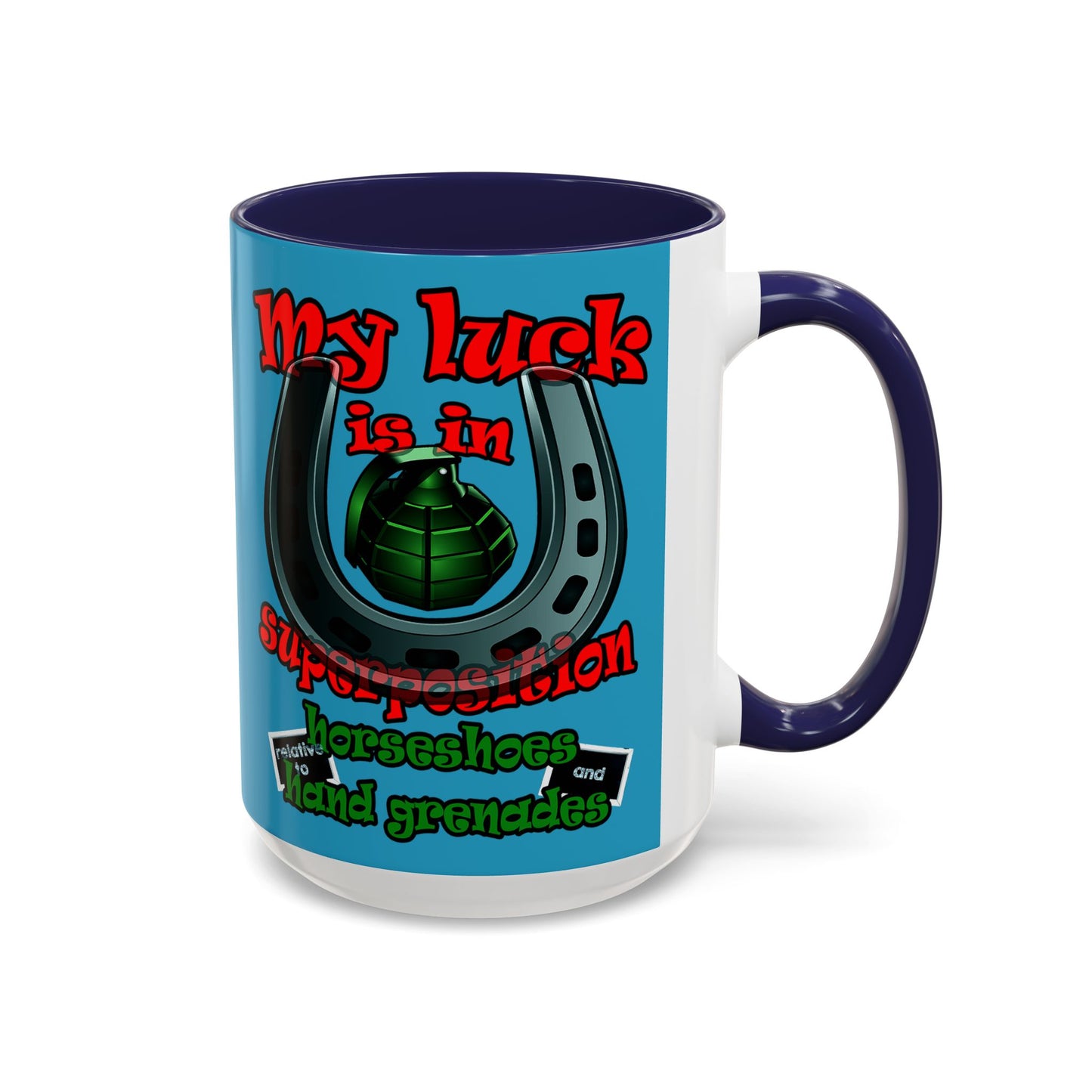 my luck - Accent Mug (turquoise)