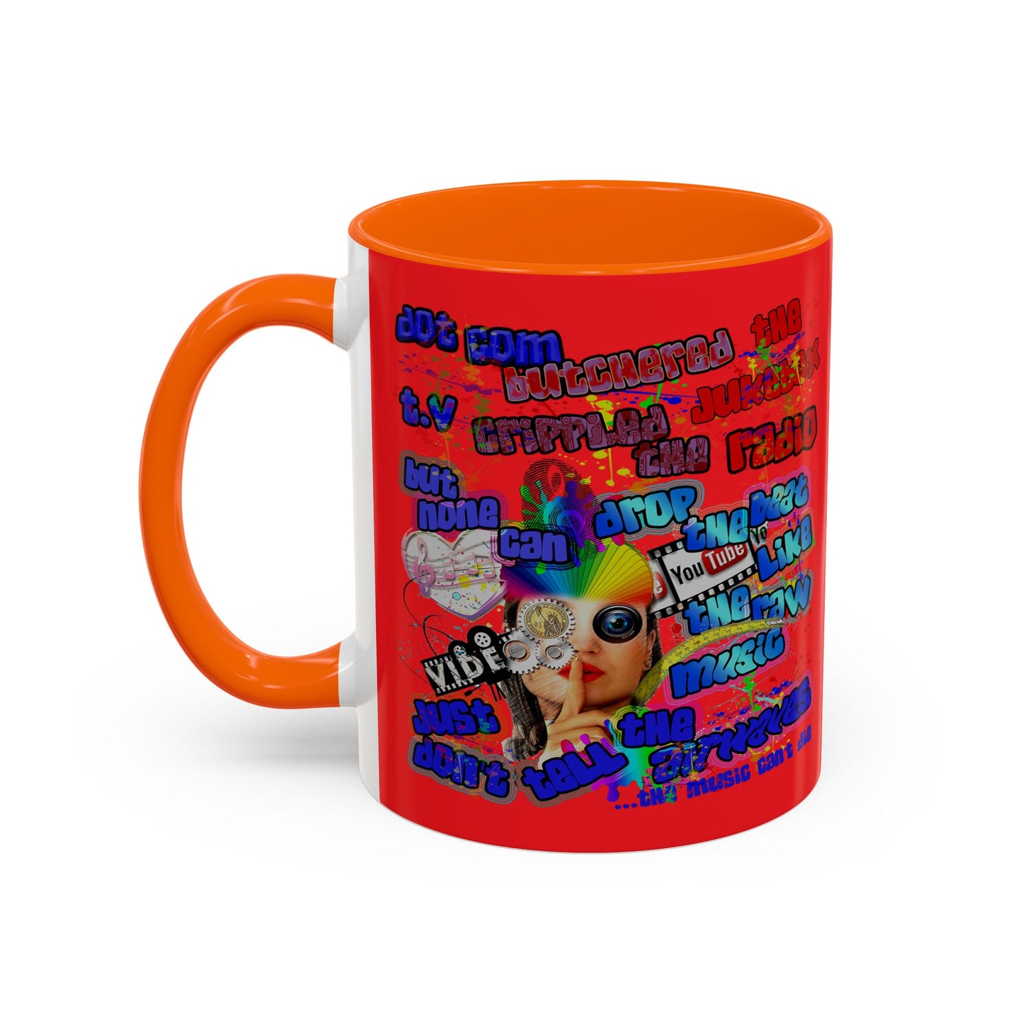 drop the beat - Accent Mug (yellow)