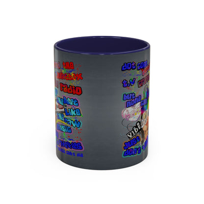 drop the beat - Accent Mug (grey-light grey)