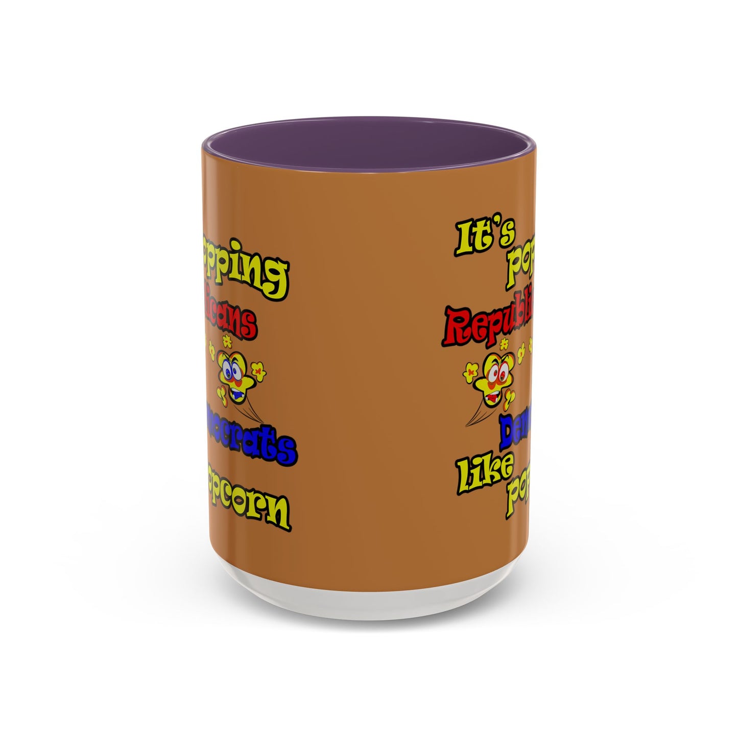 popping like popcorn - Accent Mug (light brown)