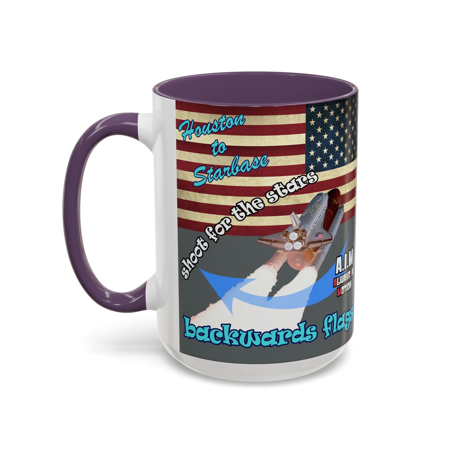 shoot for the stars - Accent Mug (dark grey)