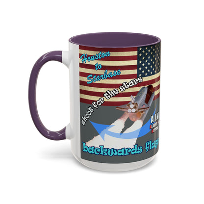 shoot for the stars - Accent Mug (dark grey)