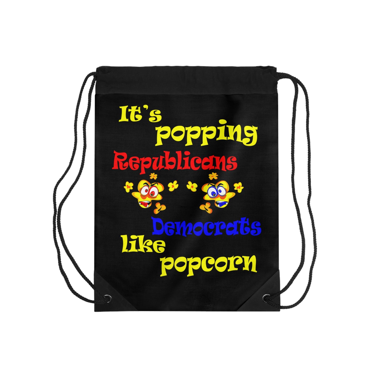 popping like popcorn - Drawstring Bag (black)