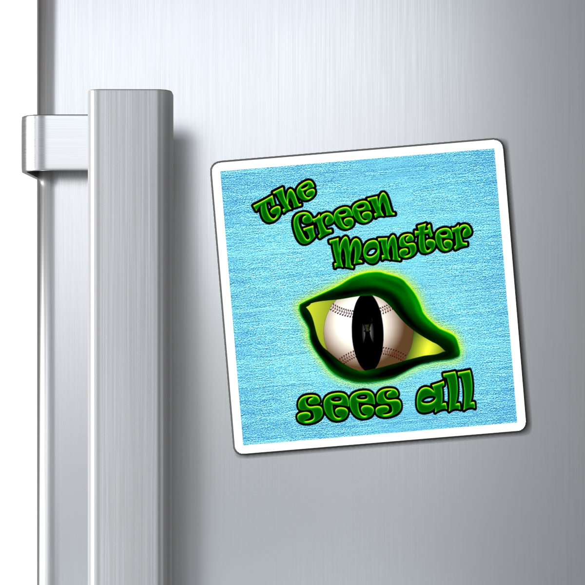 green monster - Magnets - (faded blue)