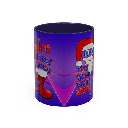 santa's shoes - Accent Mug (purple-pink wave)