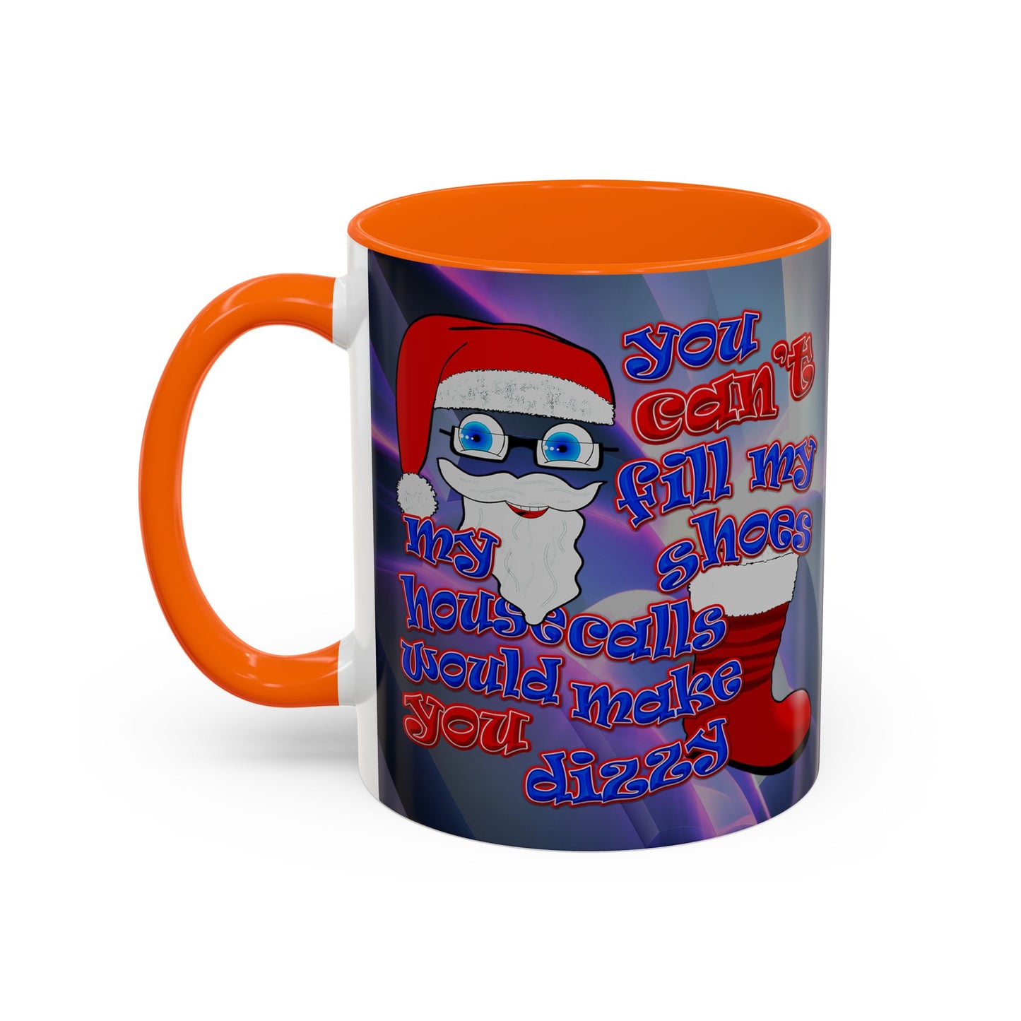 santa's shoes - Accent Mug (grey-pink wave)