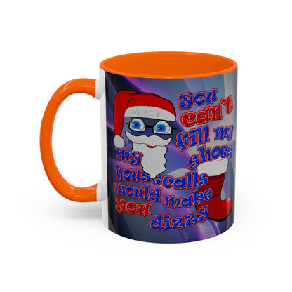 santa's shoes - Accent Mug (grey-pink wave)