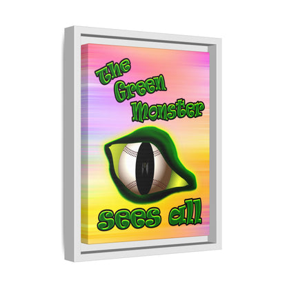 green monster - framed canvas art (color blur)