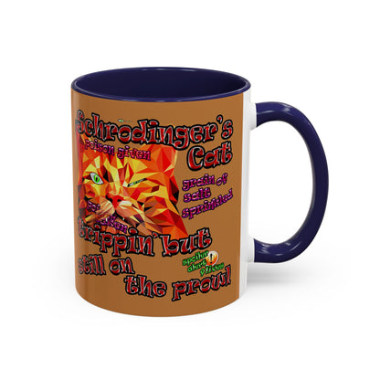 schrodinger's cat - Accent Mug (light brown)