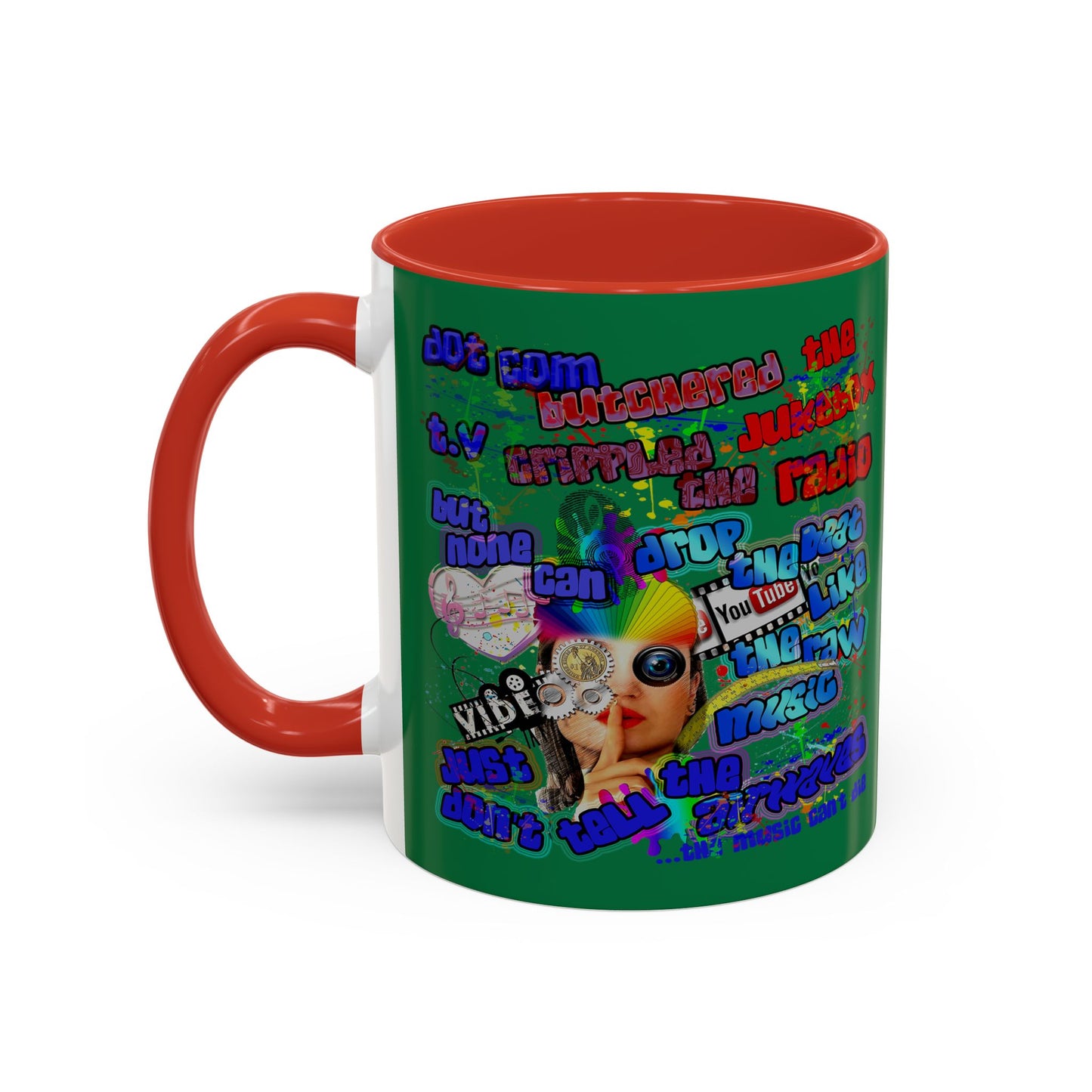 drop the beat - Accent Mug (dark green)