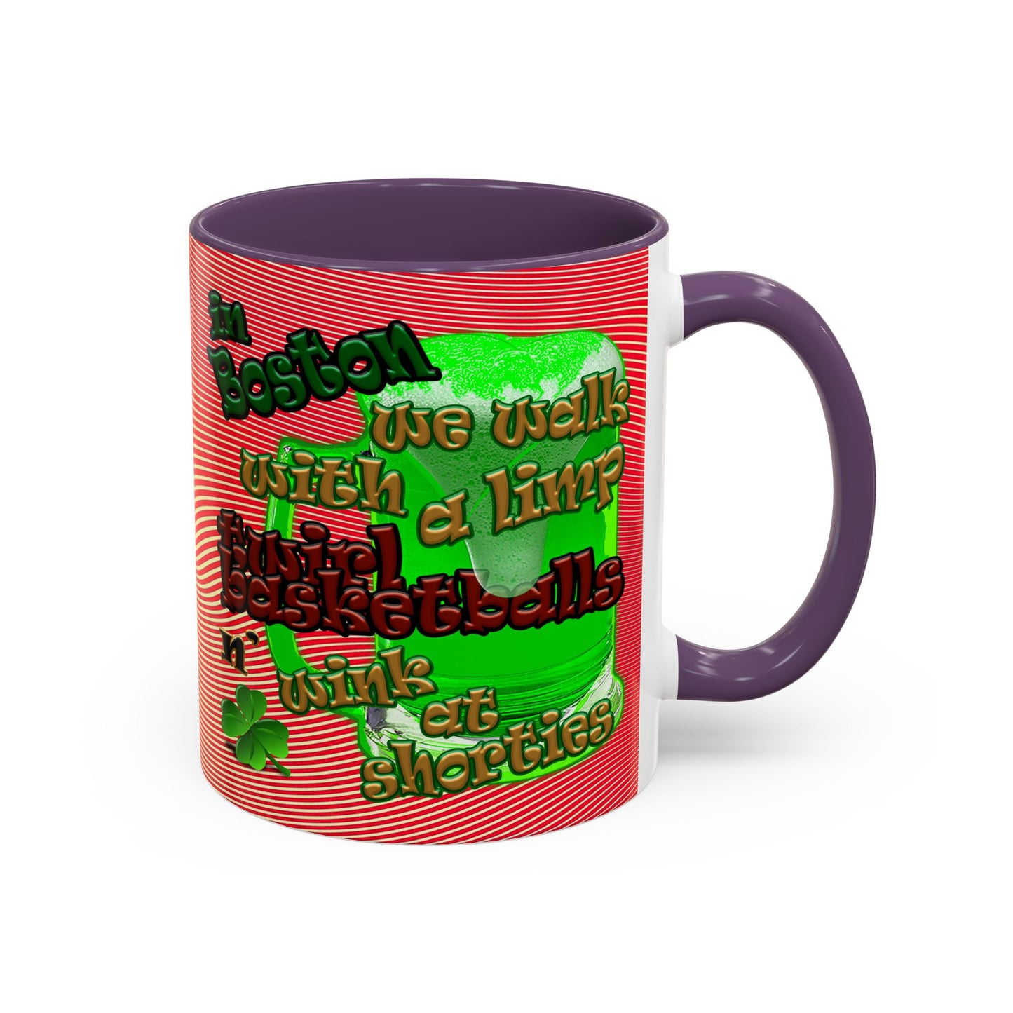 celtics logo - Accent Mug (yellow-orange wave)