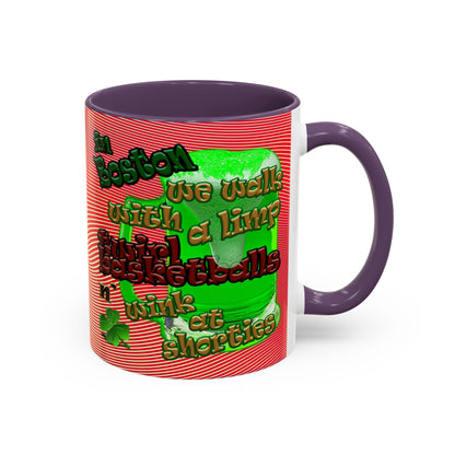 celtics logo - Accent Mug (yellow-orange wave)