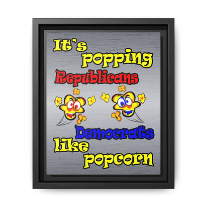 popping like popcorn - framed canvas art (brushed nickel)