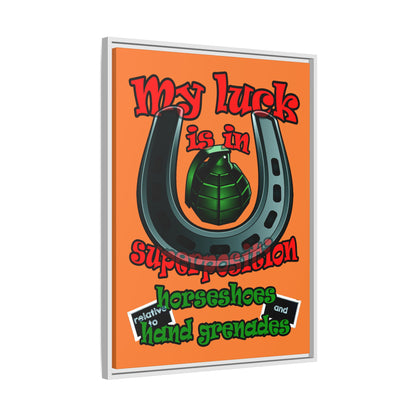 my luck - framed canvas art (crusta)
