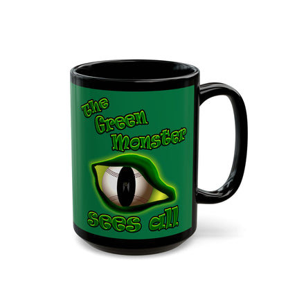 green monster - Black Mug (dark green)