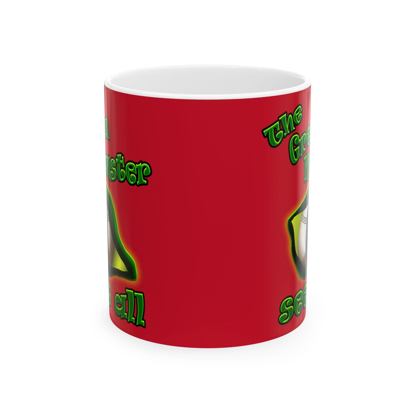 green monster - White Mug (dark red)