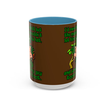 turtle race - Accent Mug (brown)
