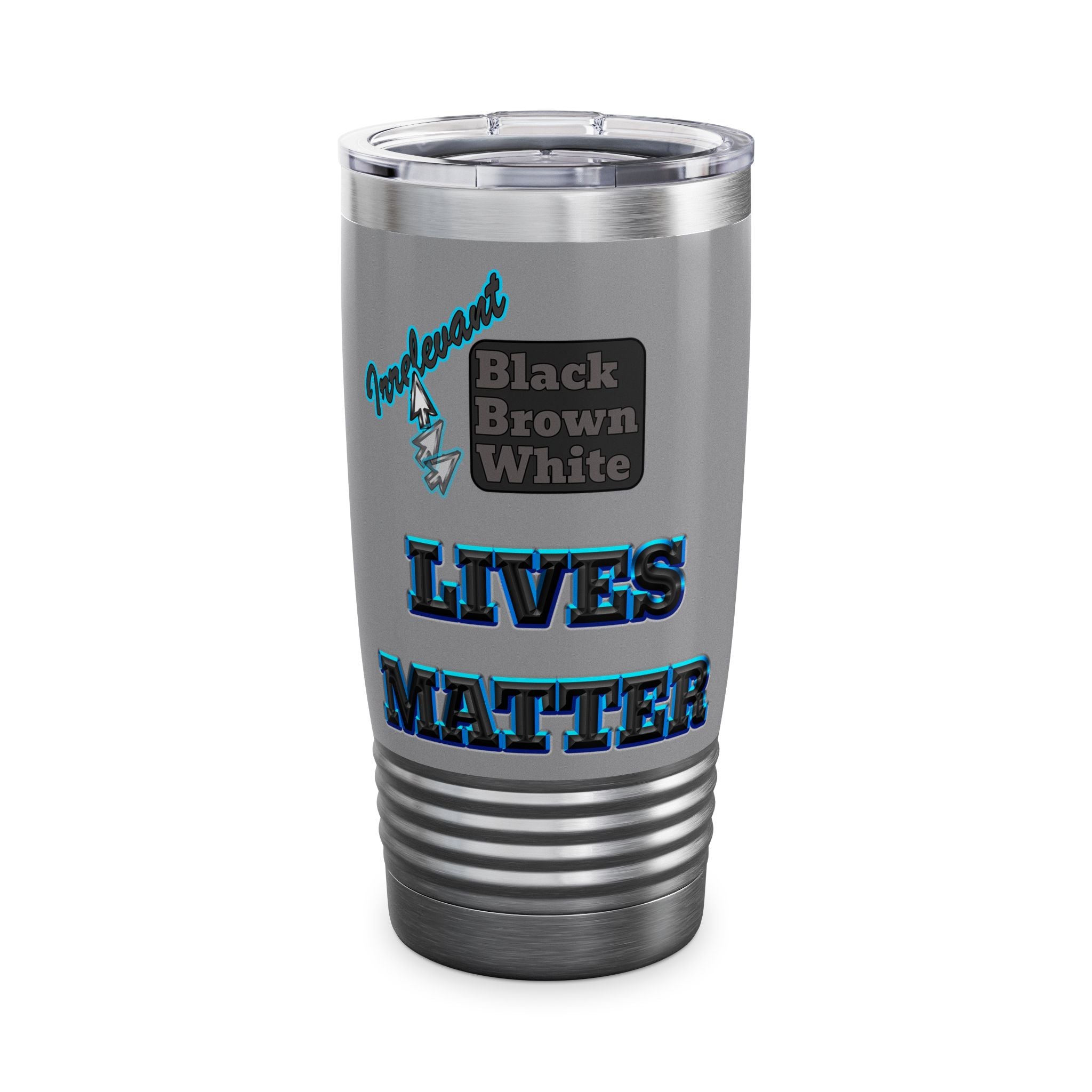 irrelevant - Ringneck Tumbler, 20oz (grey)