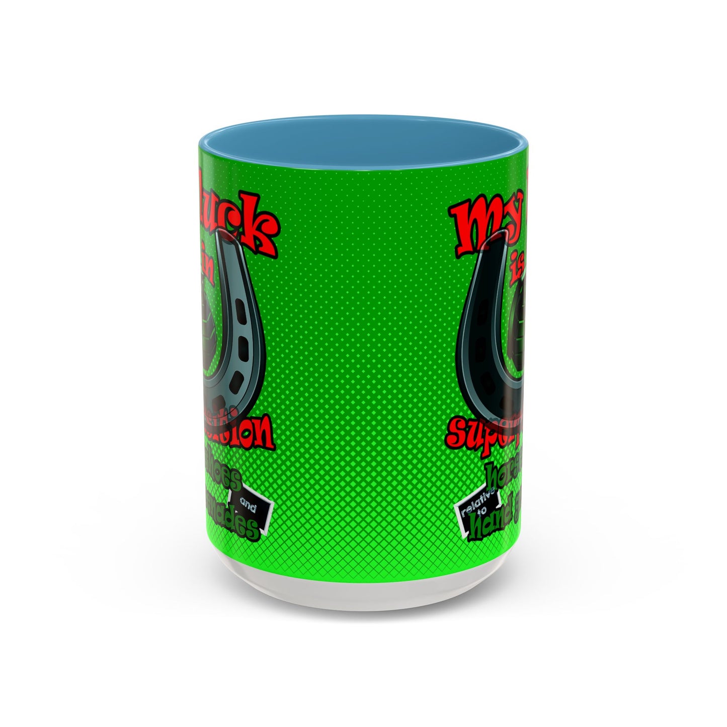my luck - Accent Mug (logo green)
