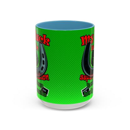 my luck - Accent Mug (logo green)