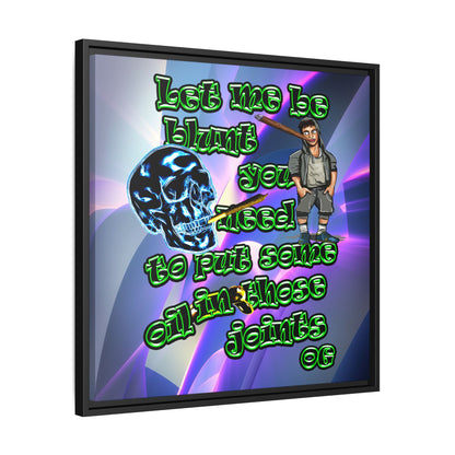 og - framed canvas art (grey-pink wave)