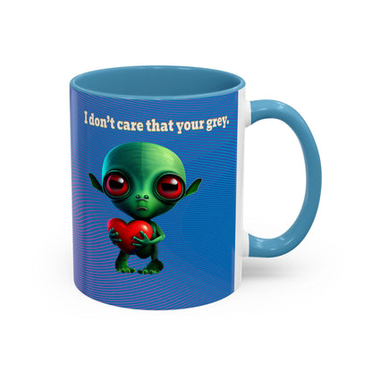 I don't care that your grey - Accent Mug (light blue-purple wave)