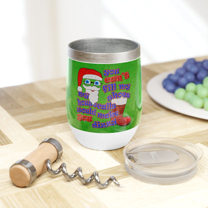 santa's shoes - Chill Wine Tumbler (green turf)