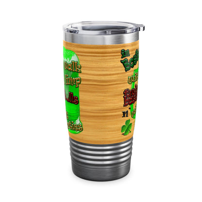 celtics logo - Ringneck Tumbler, 20oz (butterscotch wood finish)
