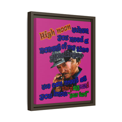 high noon - framed canvas art (pink)