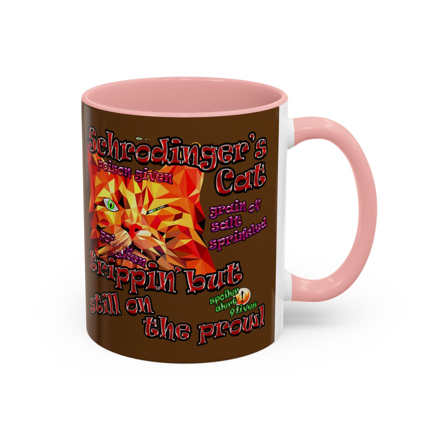 schrodinger's cat - Accent Mug (brown)
